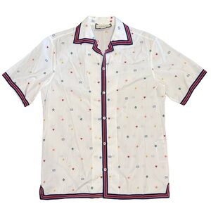 Gucci Fil Coupe Multi Symbol Bowling Shirt